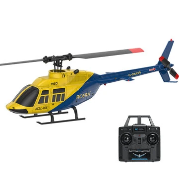 RC ERA A60 Mini Bell-206 2.4G 4CH 6-Axis Gyro 1:42 Scale Optical Flow Localization Altitude Hold Flybarless RC Helicopter RTF