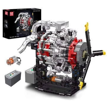 Mould King 10211 Technical Engine Toys Motorized Radial Aviation Engine Building Block Assembly Engine Set 1147PCS Kids Christmas Gift