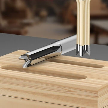 Four-Blade Carbide Tenon Cutter Woodworking Mortise and Tenon Door Lock Hole Opener Smooth Cutting Tool 8mm 9mm 10mm 12mm