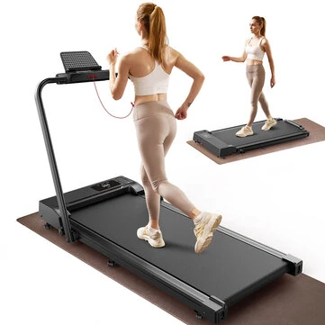 [EU Direct] Bominfit JT51 2 in 1 Walking Pad Treadmill with Tablet Holder - 2.5HP Quiet Motor, Up to 10km/h, Auto Incline, LED Display & Remote Control, Under-desk Treadmill for Home and Office