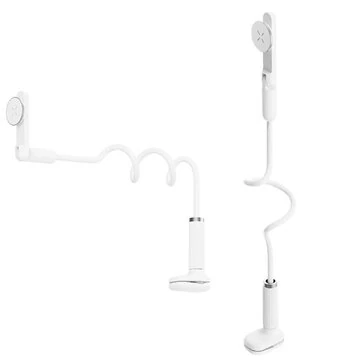 Adjustable Phone Holder Flexible 360° Rotating Long Arm Universal Bedside & Desktop Clip Mount Lazy Bracket for iPhone/Tablet