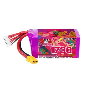 GAONENG GNB HV 22.2V 1730mAh 6S 160C LiPo Battery XT60 Plug for GEPRC MARK5 Nazgul5 Evoque F5D/F5X/F6X/F6D FPV Racing Drone