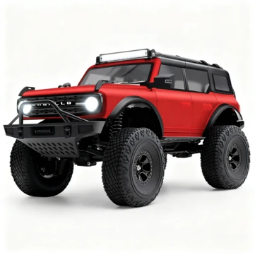 Wltoys 184023 RTR 1/18 2.4G 4WD RC Car Rock Crawler Off-Road Climbing Truck Full Proportional Remote Control LED Light Portal Axle Mechanical Gear Shifting Two Speed Metal Wheel Hub Vehicles Models Toys