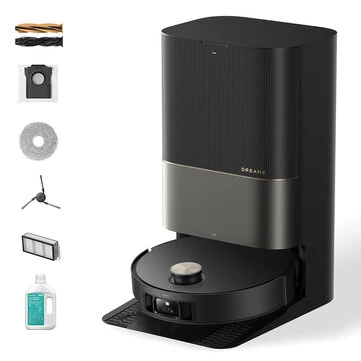 [EU Direct] DREAME X50 Ultra Complete Robot Vacuum and Mop with Self-Cleaning, Liftable LDS Clean, Cross Barriers Up to 6cm, AI Camera, Up to 20,000Pa, Detangling Brush, Voice Control