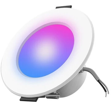 Elfeland Smart 5W RGB+CCT LED Recessed Downlight WiFi & Bluetooth Indoor Lighting 500lm Supports APP & Voice Control