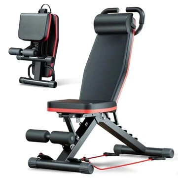 Bominfit 20-in-1 Multifunctional Adjustable Dumbbell Bench 6 Position Foldable Workout Bench Heavy Duty Steel Frame PU Leather 500kg Load Capacity Fitness Equipment