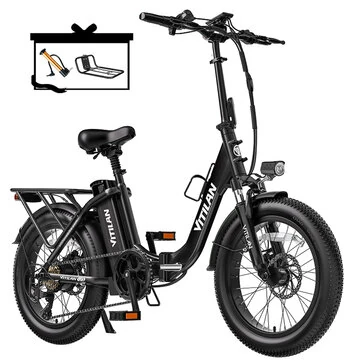 [EU DIRECT] Vitilan U3 Electric Bike 48V 13Ah Battery 750W Motor Recommended Top Speed 25KM/H 20inch Tires 48-70KM Max Mileage 150KG Max Load Folding Electric Bicycle