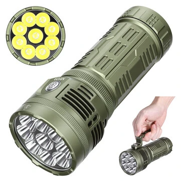 Astrolux® MF09 9* XHP50.2 LED 26000LM 600M High Lumen Flashlight With TEC Active Cooling System + Fan, 46950 Battery, Removable Handle, Ultra-bright Long Range Strong LED Torch Perfect For Outdoor Searching Camping Heavy Duty