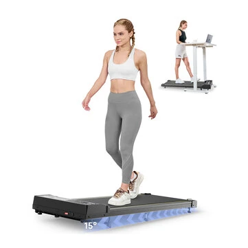 [EU Direct] Jag Jog JT31 Walking Pad Treadmill with 15% Incline - 2.5HP Quiet Motor, Up to 6km/h, LED Display & Remote Control, Under-desk Treadmill for Home and Office