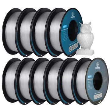 Geeetech PETG 3D Printer Filament 1.75mm 10kg Transparent High Accuracy Clog-Free Bubble-Free Vacuum Sealed Compatible with FDM Printers