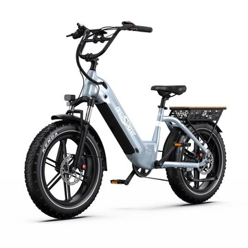 [EU DIRECT] ONESPORT OT08 Electric Bike 48V 18Ah Battery 500W Motor Top Speed 25KM/H 20*4.0inch Fat Tires 80-90KM Mileage Range 120KG Max Load Electric Bicycle