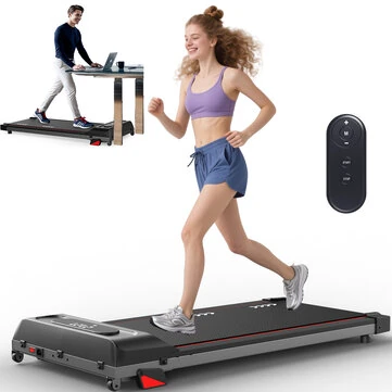 [EU Direct] Bominfit P100 Walking Pad Treadmill with 4% Incline - Top Speed 6km/h, 2.25HP Quiet Motor, Remote Control, LED Display, Compact for Home Office