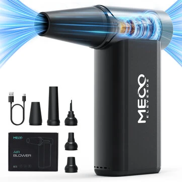 MECO ELEVERDE D1 Electric Air Duster 8-Gear to 130000RPM Keyboard Cleaner Rechargeable Cordless for Keyboard, Car, Pet Hair