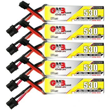 Gaoneng GNB 7.6V 530mAh 90C 2S LiHV Lipo Battery XT30 Plug for Happymodel Mobula 8 Sub250 Nanofly20 Mobula8 TinyGo CRUX3 FPV Racing Drone