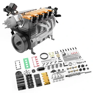 TOYAN FS-L400BGC 14cc Inline 4 Cylinder 4 Stroke OHC L4 Water-Cooled Assembly Gasonline Engine Model for RC Model Car Ship Airplane Vehicles Boats
