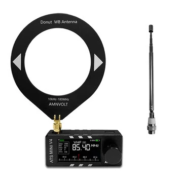 AMNVOLT V4 ATS Mini SI4732 Radio ALL Band DSP Radio FM AM SSB LSB USB Receiver built-in Hi-Z Headphone Amplifier Circuit with Dual Antenna