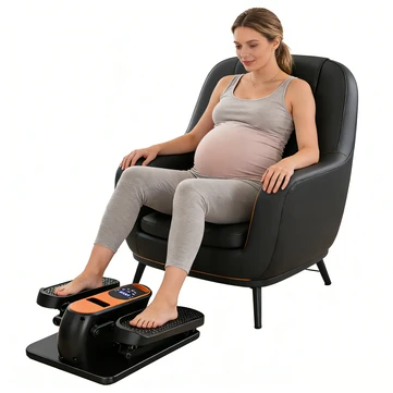 [EU Direct] Bominfit KF02 Mini Under Desk Elliptical, 12 Speeds Seated Pedal Exerciser for Seniors & Adults, Quiet & Compact Leg Circulation Machine with Remote Control