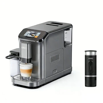 [EU Direct] HiBREW H16 Automatic Coffee Machine & H4E Portable Espresso Maker Set Built-In Grinder Touch Screen Espresso Machine & Travel Ready Coffee Maker