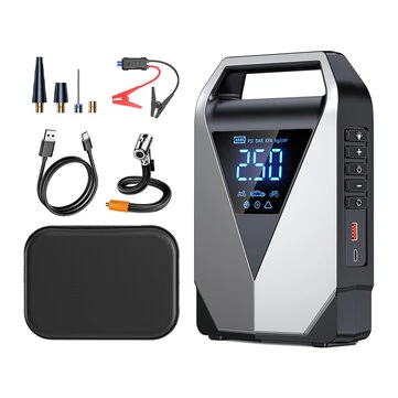 TUERBB 3000A / 4000A 4-in-1 Car Emergency Starter Portable Tire Inflator Multifunctional Jump Starter Power Bank for 12V Cars with Up To 8.0L Gasoline And 6.0l Diesel Engines