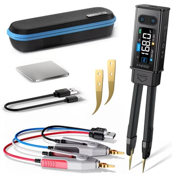 FNIRSI LCR-ST2 2-in-1 Digital Tweezer Bridge LCR ESR Meter SMD Test Kelvin Clip Electronic Component Multifunctional Tester Tool