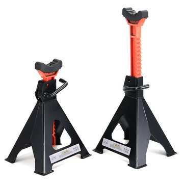 2pcs 6T Axle Stands Car Jack 6 Ton Lifting Capacity Double Locking Universal Heavy Duty Security Brackets with Safety Pins Top Pad for Car Maintenance