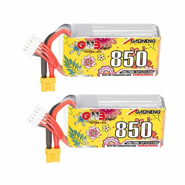 Gaoneng 15.2V 850mAh 120C 4S LiPo Battery XT30 Plug for DarwinFPV BabyApe Ⅱ 4S / CineApe 25 FPV RC Racing Drone