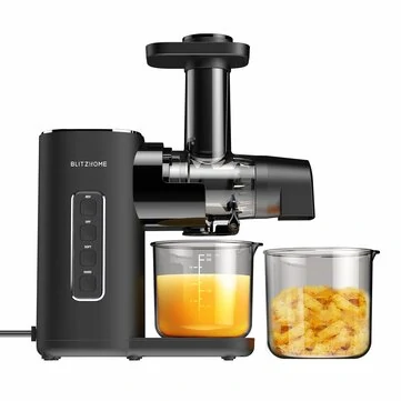 BlitzHome® BH-JC01 Cold Press Juicer Machines 2-Speed Modes Slow Masticating Juicer for Vegetable and Fruit with Quiet Motor/Reverse Function/Wide 1.73