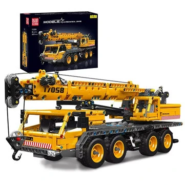 Mould King 17058 Technical Car Building Block Mechanical Crane Model Assembly Truck Brick Enginerring Toys Kids Christmas Gift