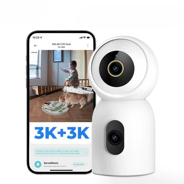 IMILAB C30 Dual 3K WiFi Indoor Security Camera Clear Night Vision Motion Detect for Baby Pet Noise Night Vision Human Tracking Monitor