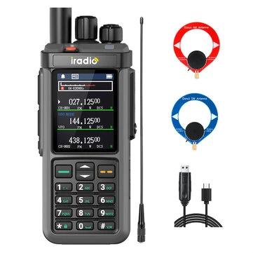 Iradio UV-98 PLUS GPS Version 10W Walkie Talkie APRS Multi Band Radio 2.4 Inch Screen Cross Band Repeater 1024 Channels Type-C Charging CB SSB HF FM SW MW LW Walkie Talkie