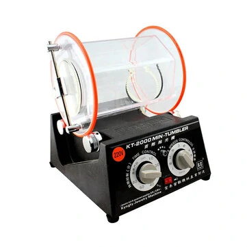 5Kg Rotary Tumbler Surface Polisher Jewelry Drum Polishing Machine KT2000 Tumbling Mini-Tumbler Finishing Tools