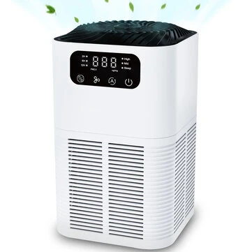 NovuLife GL-K803 HEPA Air Purifier with Negative Ions, PM2.5 Real-Time Display, 3-Stage Filtration, Touch Control,Quiet Aroma Diffuser for Home & Office
