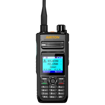 AIRITON DM-188 10W GPS Walkie Talkie 3000CH AES256 Encryption DMR Analog IP68 UV Dual Band Ham Two Way Radio