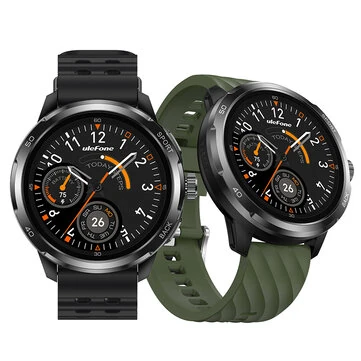 Ulefone Armor Watch Pro 1.5-inch AMOLED Display Built-in GPS ChatGPT 5ATM Waterproof 410mAh Massive Battery bluetooth Call Heart Rate Blood Oxygen Monitor Sleep Monitoring Stress Tracking Multi-sport Modes Smart Watch