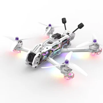 SpeedyBee Mario5 227mm HD O4 / O4 Pro 5 Inch 6S DC Colorful White FPV Racing Drone PNP with F405 V5 FC 2306.5 Pro 1880KV Motors