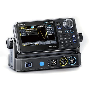 FNIRSI TSG3020 TSG6020 Signal Generator 60MHz Max Frequency 14-bit Resolution 200MSa/s Dual Channel Function Arbitrary Waveform Generator Linear Logarithmic Sweep Modes 4.3 Inch TFT Screen