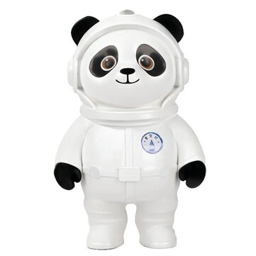 Elfeland Cute Spaceman Panda LED Galaxy Projector Lamp With Built-in bluetooth Speaker Star Projection Night Light Bedroom Decoration Gift for Kids Adults