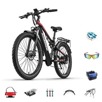 [EU DIRECT] RANDRIDE YG90B Black 48V 17AH 1000W Recommended Top Speed 25KM/H 27.5*2.4 Inch Electric Bicycle 80-90KM Mileage Range Max Load 120KG