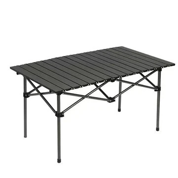 Xmund Outdoor Folding Tables Aluminum Alloy Portable Leisure Egg Roll Table Lightweight Camping Picnic Vehicle Car Mobile with Carrying Bag