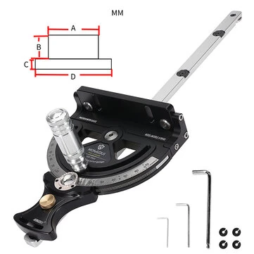 HONGDUI HD-TB01 Precision Mitre Gauge Fit For Most Bosch Festool Dewalt 0-70 Degree Support Custom Mitre Gauge Assembly Angle Ruler with Quick 0° 22.5° 45° 67.5° Setting
