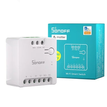SONOFF MINI-D Dry WiFi Smart Switch with Matter Dry Contact Output AC/DC Input Compatible Alexa & Google Home for Garage Doors Boilers Low Power DC Motors/Solenoid Valves