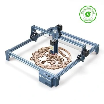 [EU/US Direct]Refurbished Sculpfun S9 Laser Engraver 410x420mm Engraving Area Full Metal Structure Quick Assembly Design