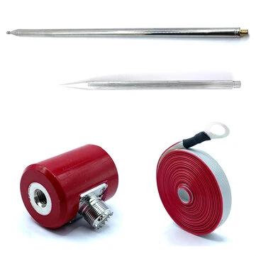 5M/16.4FT QRP Antenna 14M-30MHz 300W HF Antenna Stainless Steel 1/4 Wavelength For USDX Radio