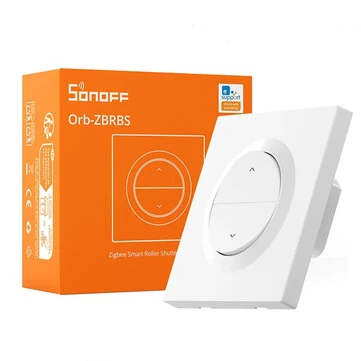 SONOFF MINI-ZBRBS-E Zigbe Smart Roller Shutter Wall Switch Fusion Series Orb-ZBRBS Precise Percentage Adjustment Schedule Function Voice Control with Alexa Google Home