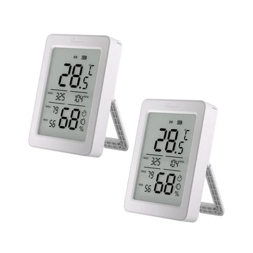 2Pcs SONOFF SNZB-02DR2 AirGuard TH 3.6'' LCD Zigbe Temperature Humidity Sensor App Monitoring Work with Apple Home Via Matter Bridge