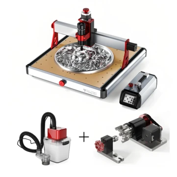 [EU Direct]TWO TREES TTC450 Ultra CNC Router Engraving Machine+M1 Vacuum Monster+CNC 4th Axis Rotary Axis Kit