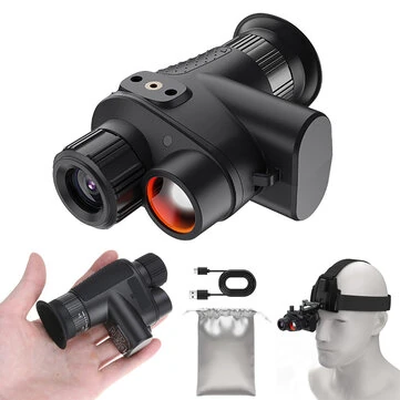 IPRee NV4500 4K Mini Night Vision Device, 8X Digital Zoom Range 400M Infrared Night Vision Monocular, IP54 Waterproof with Head Mount forHunting, Security, and Camping