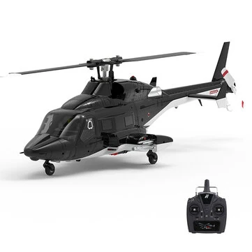 Eachine E188 AirWolf 2.4G 6CH 6G Optical Flow Localization LiDAR TOF Altitude Hold One Key Inverted Flight 1:34 Scale Flybarless RC Helicopter RTF