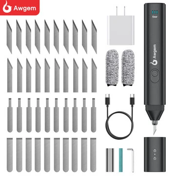 Awgem KE1 Ultrasonic Cutting Knife 40W Power Adjustable 3 Gear Professional Precise Cutting Tool Compact Plastic Shell Type C Input High Performance Blade