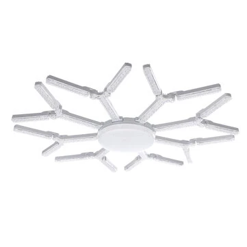 Elfeland 8-Leaf Foldable Crystal Snowflake LED Ceiling Light E27 Adjustable Shape AC 85~265V Ultra-Bright Wide-Angle Lighting for Home Garage Shop